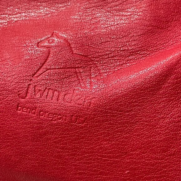 BOHO CHIC Y2K CROSSBODY BAG RED LEATHER MADE IN USA JWM DERR BEND OREGON ICONIC - Picture 16 of 16